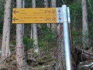 Arrivando da Grassey la palina al bivio con le indicazioni per Licony via Villotte