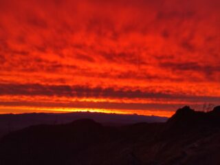 Tramonto spettacolare sulla via del ritorno
