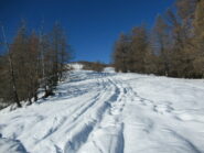 Sul costone di salita