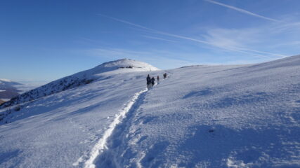 i bei pendii superiori verso la cima 