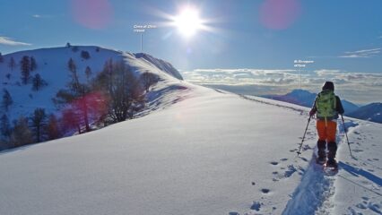 Ultimi metri a Cima di Olino.
