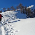 Sul tratto di costone che immette sulla cresta vera e propria.