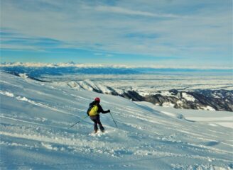 Neve densa sulla Turra.