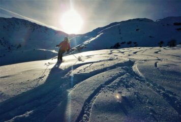 Con il sole radente la neve migliore