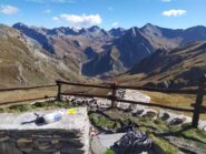 Panorama su Pelvo d'Elva, Marchisa e Faraut dalle Grange Sablus, situate a margine del Vallone Baiso del Colle