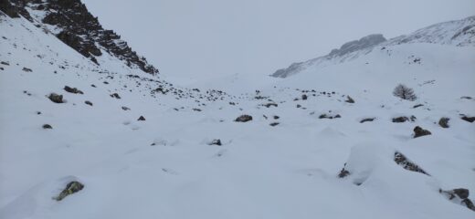 In salita verso il col Gollien 