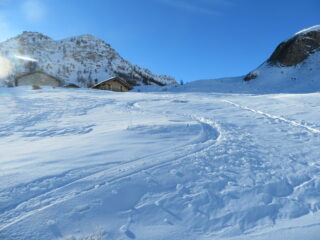 in discesa sotto l'alpe Frumière