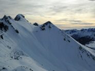 Il pendio di salita al Rocher Peyron e col Des Auriesses