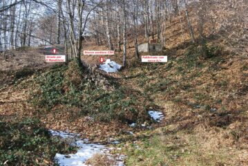 La partenza del C30 dalla sterrata per il B&B “Il Mandrione”