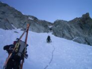 Canale salito per raggiungere la cresta Nord