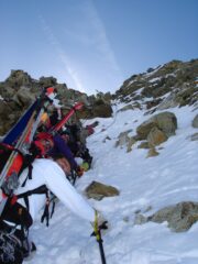 Il canale che raggiunge la cima