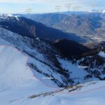 In rosso il percorso che dal M.Trabucco sale al Costone di Valbona. In verde un tratto della salita per la cresta del M.Trabucco.
