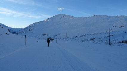 Sulla strada che sale verso il P.so Spluga. 