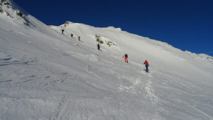 Primi tratti di salita.