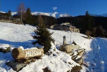 Il Piz Olda visto dai Fienili Musna.
