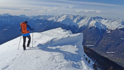 Sulla panoramica cresta ovest.