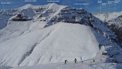 Una parte del percorso fatto,salendo alla cima dello Sponda Vaga 2071mt.