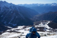 Vista verso valle dall'anticima del Bieteron