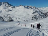 sullo sfondo gli aperti pendii della Crete de Baude