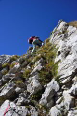 Passaggio ripido di roccette