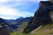 La valle Ellero e lo sperone Est della Cima Cars dal rifugio Comino