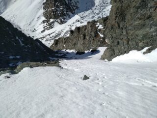 Uno sguardo indietro da metà canale.