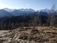 panorama appena usciti sul costone verso il Tajarè