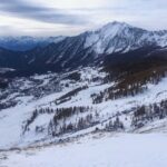 Vista del mattino, verso S dalla cappella Sarteur, con Antagnod e lo Zerbion. 