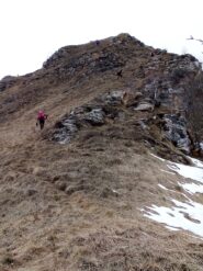 tratto ripido ,ultimi 100 metri alla cima