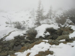 discesa nella nebbia