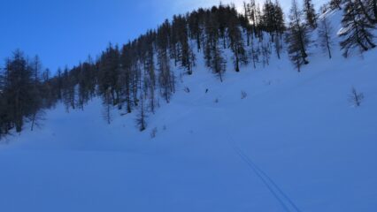 Discesa nel vallone del Mirandol