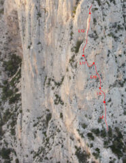 La traccia dei primi tiri della parte alta