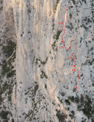 La traccia dei primi tiri della parte alta