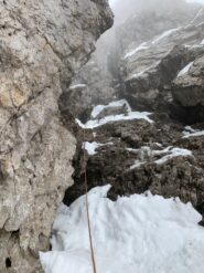 La vista sulla seconda lunghezza di 