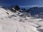 Dal vallone di salita verso la cima