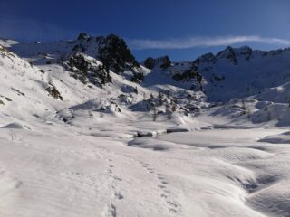 Dal vallone di salita verso la cima