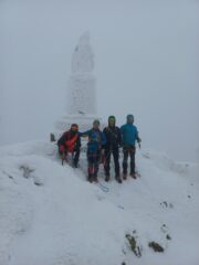 In vetta, Team Bres al completo. PTL, Talp. Bric, Bres