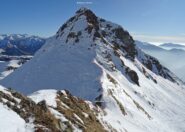 La cresta di misto del M.Triomen fatta in discesa ,vista salendo la cresta del M.Tribortoi.