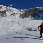 In rosso la traccia che abbiam fatto sul versante nord.