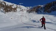 In rosso la traccia che abbiam fatto sul versante nord.