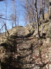 La bella mulattiera verso il Colle di Donetta