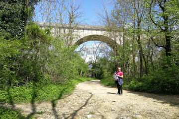 I resti del vecchio ponte ferroviario