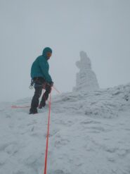 Cap Bres in vetta, recupero di PTL. Tutto gelato