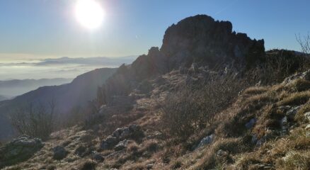La vetta principale della Cima Fontanaccia, vista dalla Cima Est