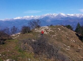 le Alpi liguri dal percorso di salita