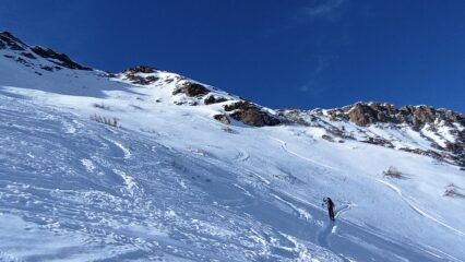 Pendio canale che porta in cima