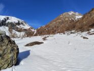 L'innevamento sulla parte mediana della gita.