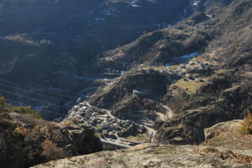 Leverogne, Santuario Rochefort, La Ravoire e bassa Valgrisenche visti scendendo da S. Nicholas