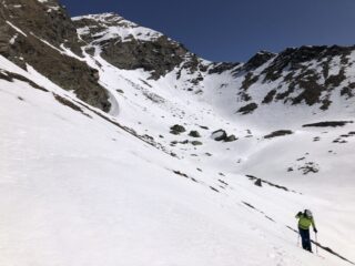 il traverso per risalire al colle