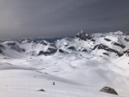 Il vallone sottostante, firn da lacrima.